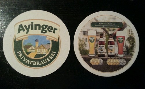 Beer mats ayinger private - beer,