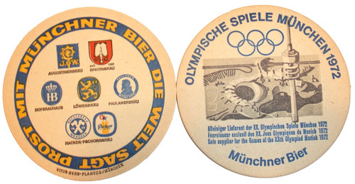 Old beer mat munich - old,