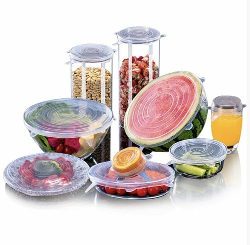 Set silicone lids food - food, storage
