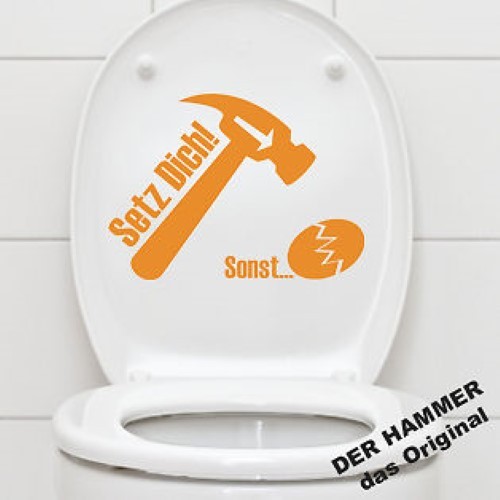 Toilet lid sticker sitting - lid, sticker-sitting
