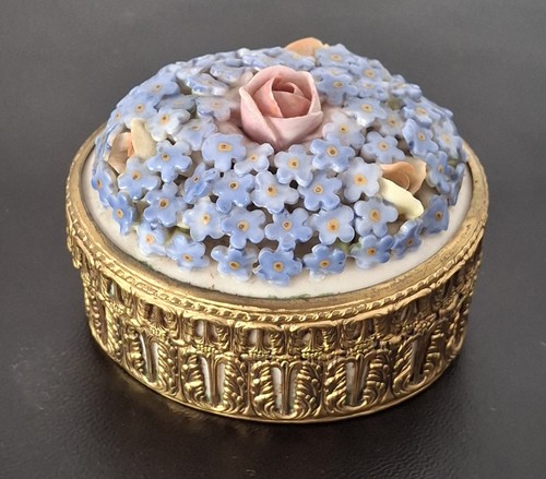 Antique brass bronze casket - brass,