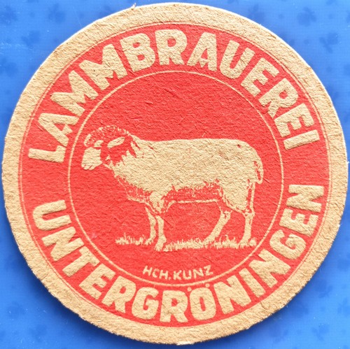 Old beer mat lamb brewery - old, hch