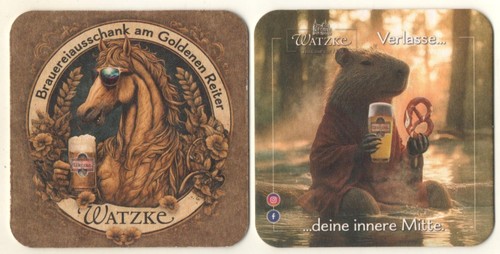 Beer mat brauhaus watzke - brauhaus,