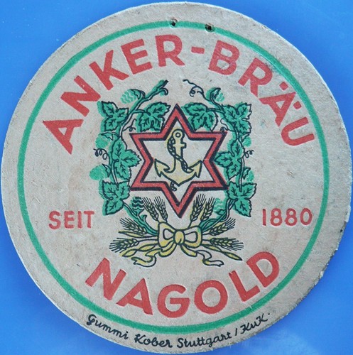 Old beer mat anker bräu - old,