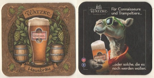 Beer mat brauhaus watzke - beer,