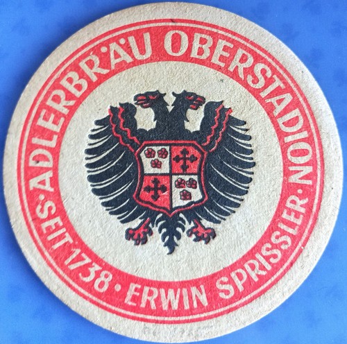 Old beer mat adlerbräu erwin - beer,